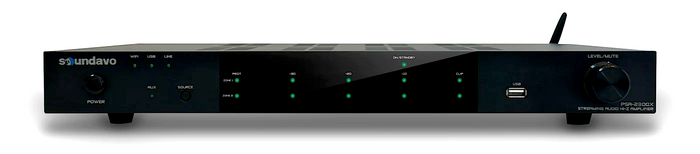 PSA-2300X Wi-Fi Network Streaming Audio Hi-Z Amplifier with 2 Zones Outputs